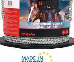 Corda Conduttrice Bianca Pro 4 mm Italfrom 500 Metri Per Recinzioni Elettriche