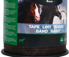 Fettuccia Conduttrice Basic Bianca 40 mm Italfrom Lunghezza 200 M Per Recinzioni Elettriche