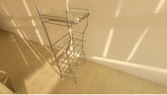 Mobiletto usato in metallo 30x46x110 h  portabottiglie - 2