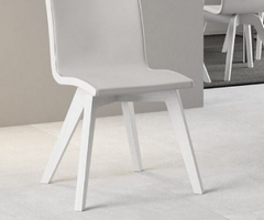 Sedia Trudy Colore Grigia Finiture Gambe Colore Bianco Frassino