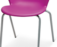 Sedia Attesa Smile Fissa con Scocca in Plastica Colore Rosso