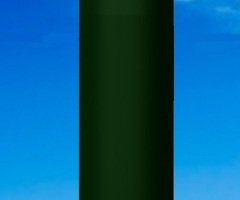 Paletto Tondo in Ferro Zincato e Plastificato Verde a Norma UNI EN 13200 (Diam: 89mm) (Altezza 300 c