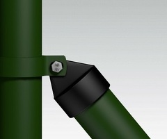Saetta Tonda in Ferro Zincato e Plastificato Verde (Diam: 48mm) Completa di Collare (Altezza 150cm)