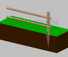 Staccionata Steccato in Legno in Pino con 2 Fori(Misure: L 150cm x H 100cm) Modulo Continuativo