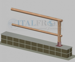 Staccionata Steccato in Legno di Pino con Sella e Foro (Misure:L 150cm x H 100cm) Modulo Continuativ