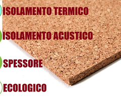 Pannello in Sughero Naturale per Isolamento Termico/Acustico-100x50x6 cm
