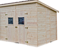 Casetta Da Giardino Eden 2820 In Legno Massello Non Trattato Tetto Mono Pendenza- cm 280x200cm - Ita