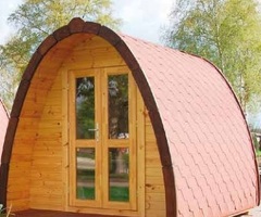 Casetta Camping Pod In Legno D' Abete Nordico(44mm) - cm 300x600cm - Pavimento Incluso - Italfrom321