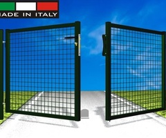 Cancello Garden Doppio - Con Rete Saldata 50x50x4 mm - Telaio 35/40 mm - Dimensione: cm 400x200h - P