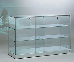 BANCO VETRINA - 143x46x90 cm - CRISTALLI TEMPERATI MADE IN ITALY