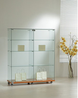 Vetrina Top Cristallo 117x40xh140 cm Cristalli Temperati Made in Italy