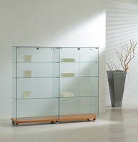 Vetrina Top Cristallo 157x40xh140 cm Cristalli Temperti Made in Italy