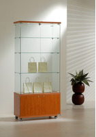 Vetrina Cristalli Temperati con Mobile e Faretti  80x40x181cm LL 818LM Made in Italy
