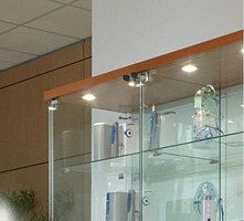 Vetrina Cristalli Temperati con Mobile e Faretti  60x40x220cm LL OF622M Made in Italy - 3