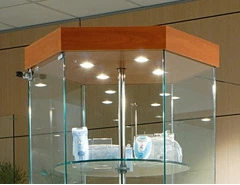 Vetrina Motorizzata con Ripiani Girevoli 77x40x187cm LL OF818G Made in Italy - 2