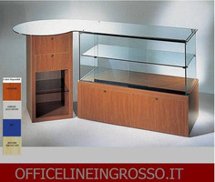 BANCO VENDITA ANTINE SCORREVOLI IN VETRO TEMPERATO  DIMENSIONI:(200x55x h91 cm)  SERIE GLASS PRODUZI