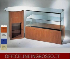 BANCO VENDITA ANTINE SCORREVOLI IN VETRO TEMPERATO  DIMENSIONI:(200x55x h91 cm)  SERIE GLASS PRODUZI