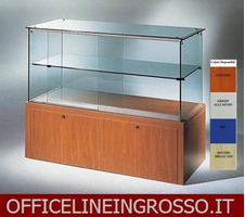 BANCO VENDITA ANTINE SCORREVOLI IN VETRO TEMPERATO  DIMENSIONI:(120x55x h91 cm)  SERIE GLASS PRODUZI