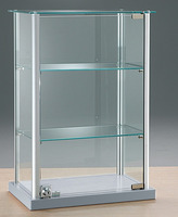 Vetrina da Banco in Cristallo Temperato con 2 Ripiani Regolabili in altezza - 40X25X h60 - Made in I