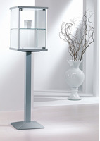 Vetrina in Cristallo Temperato con Piantana in Metallo dimensioni(45X45X h153) SERIE Alldes  Made in