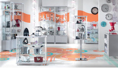 Vetrina in Cristallo Temperato con Piantana in Metallo - dimensioni(45X45X h157) Serie Alldes  Made  - 3