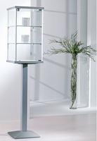 Vetrina in Cristallo Temperato con Piantana in Metallo - dimensioni(45X45X h194) serie Alldes  Made 