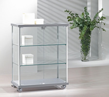 Bancone/Vetrina in  Cristallo Temperato con  Ripiani Regolabili in altezza - 73X39X h92 of 73/B  Mad