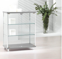 Bancone/Vetrina in  Cristallo Temperato con  Ripiani Regolabili in altezza - 73X39X h92 of 73/B  Mad - 2