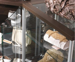 Bancone/Vetrina in  Cristallo Temperato con  Ripiani Regolabili in altezza - 73X39X h92 of 73/B  Mad - 3