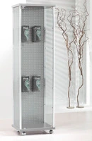 Vetrina in Cristallo Temperato con Schienale Blisterato  dimensioni(43X43X h180) Serie Alldes  Made