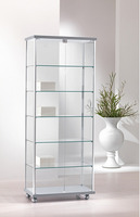 Vetrina in Cristallo Temperato con Ripiani Regolabili in Altezza  dimensioni(73X39X h183) Serie Alld