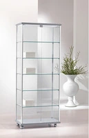 Vetrina in Cristallo Temperato con Ripiani Regolabili in Altezza  dimensioni(73X39X h183) Serie Alld