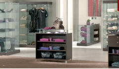 BANCO VENDITA VETRINA dimensioni: L143xP46xH90 cm   IN CRISTALLI TEMPERATI  made in Italy - 3