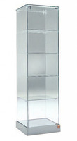 Vetrina Alta L53xP46xH180 cm Cristalli Temperati Anta Battenti