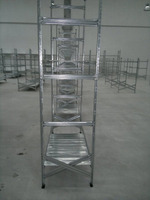 Spalla per scaffalature metalliche completa di diagonali , distanziali e basi Alta 250 cm Prof 40 cm - 2