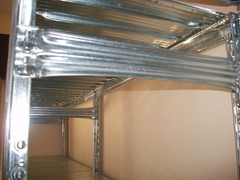 Spalla per scaffalature metalliche completa di diagonali , distanziali e basi Alta 300 cm Prof 60 cm - 4