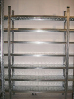 Scaffalatura industriale a ripiani lunghezza 15 metri , altezza 2,00 mt, profondità 60 cm  con 4 rip - 2