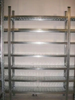 Scaffalatura industriale a ripiani lunghezza 15 metri , altezza 2,00 mt, profondità 60 cm  con 4 rip - 2