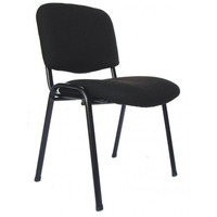 Poltrona - Sedia d' Attesa in Tessuto Colore Nero - 3