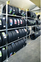 SCAFFALATURA PORTA-GOMME COMPLETA LUNGHEZZA 1,90 METRI , ALTEZZA 2,00 MT , PROFONDITA' 30 CM CON 3 L