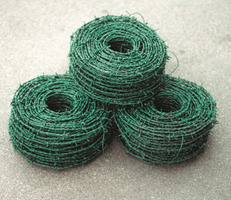 Filo Spinato Zincato Plastificato Verde  per Recinzioni in Rete Metallica -Matassa 100 mt - 2