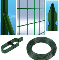 Recinzione Completa 25mt  Lineari Rete Metallica Plastificata (Rete h200 cm) (Maglia:mm75X50) con Pa