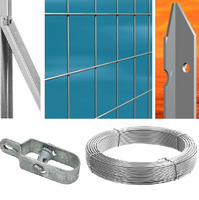 Recinzione Completa 25mt  Lineari Rete Metallica Zincata (Rete h100 cm) (Maglia:mm75X50) con Paletti