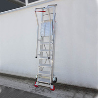 (100/SMT) SCALA PROFESSIONALE DA MAGAZZINO ALTEZZA PIANEROTTOLO 98 CM  , 4 GRADINI - 2