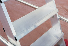 (200/SMT) SCALA PROFESSIONALE DA MAGAZZINO ALTEZZA PIANEROTTOLO 170 CM  , 7 GRADINI - 2