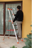 (EN926) SCALA PER LA CASA O MAGAZZINO ALTEZZA PIANEROTTOLO 130 CM , 6 GRADINI