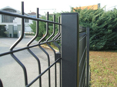 Palo Tubolare Quadro Antracite 50X50 mm -  Altezza Palo 150 cm - Completo di 3 Piastrine per Fissagg - 2