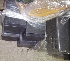 Palo Tubolare Quadro Antracite 50X50 mm -  Altezza Palo 150 cm - Completo di 3 Piastrine per Fissagg - 3