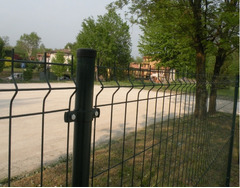 Palo Tubolare  Tondo Verde Diametro 48mm -  Altezza Palo 230 cm - Completo di 3 Collari per Fissaggi - 2