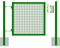 Cancello Garden - con Rete Saldata 50X50X4 mm -  Telaio 35/40 mm - Dimensione: cm100X150h - Peso 29  - 4
